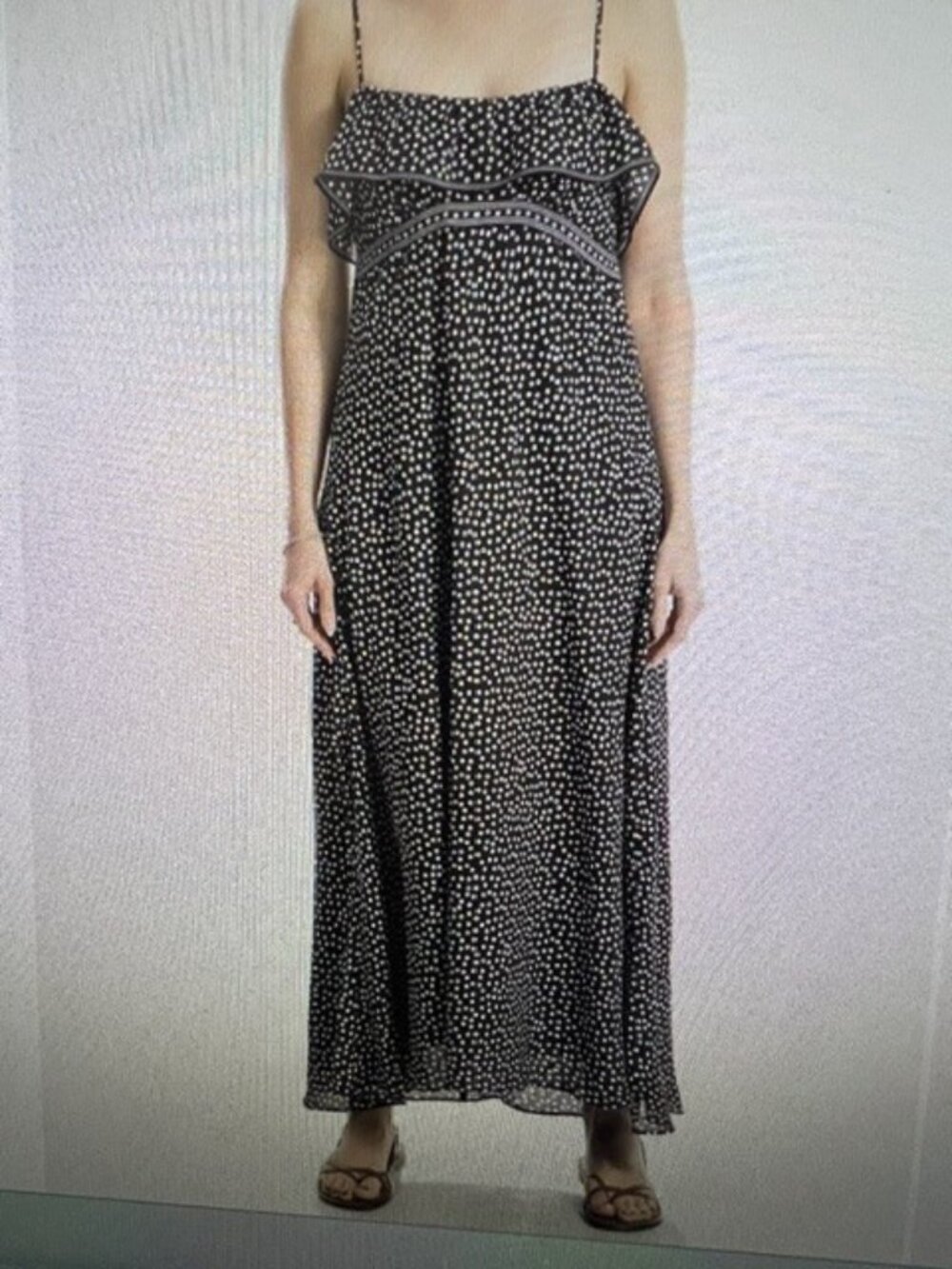 Max Studio Ruffle Empire Waist Maxi Dress